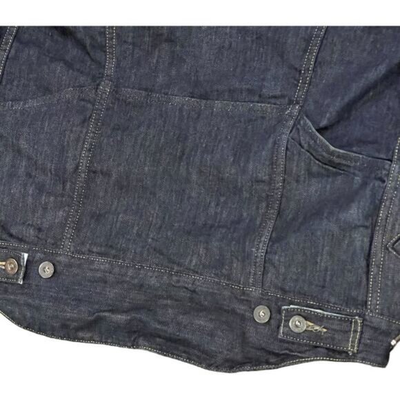 Levis Denim Trucker Jacket Dark Wash Medium Size M - Picture 14 of 15